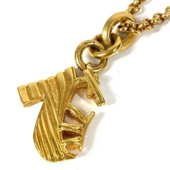 Salvatore Ferragamo vintage Sandals shoes Accessories Jewelry Long Necklace - Picture 3 of 11